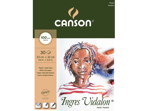 Pastel paper pad Ingres Vidalon 24 x 32 cm - Canson - 100 g, 30 sheets