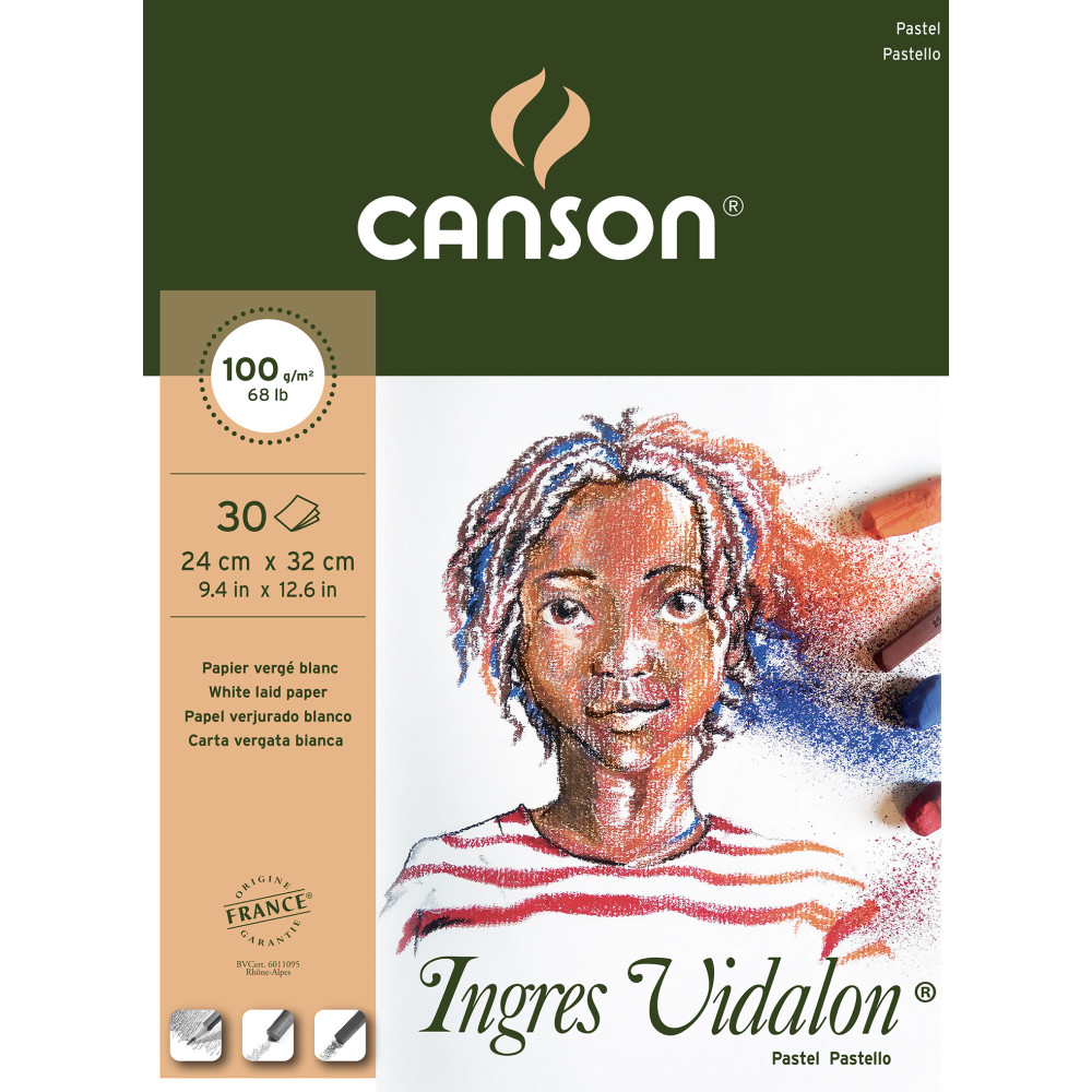 Pastel paper pad Ingres Vidalon 24 x 32 cm - Canson - 100 g, 30 sheets