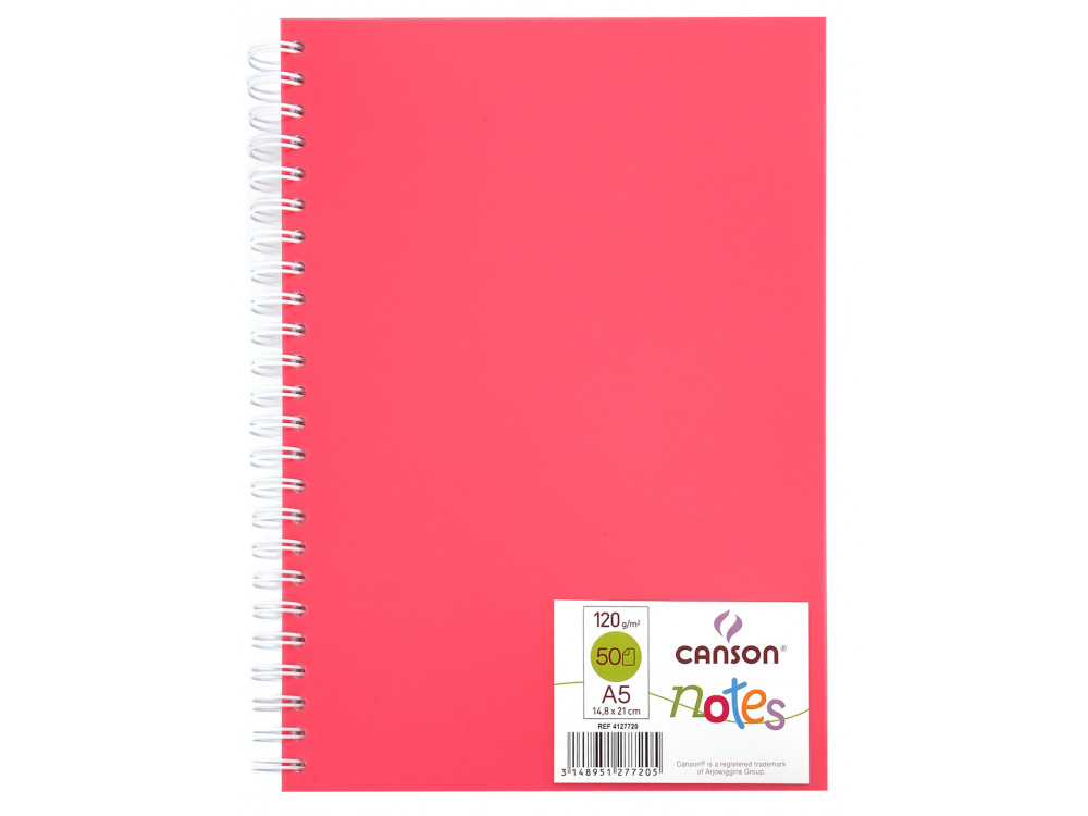 Sketchbook, polypropylene notebook - Canson - pink, 120 g, 50 sheets