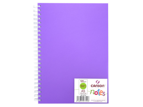 Sketchbook, polypropylene notebook - Canson - purple, 120 g, 50 sheets