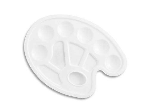 Paint palette, plastic - Simply Crafting - white, 17 x 23 cm