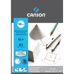Drawing paper pad A3 - Canson - 190 g, 10 sheets