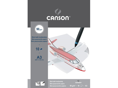 Tracing paper pad A3 - Canson - 90 g, 10 sheets