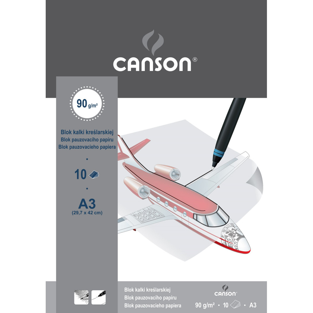 Tracing paper pad A3 - Canson - 90 g, 10 sheets