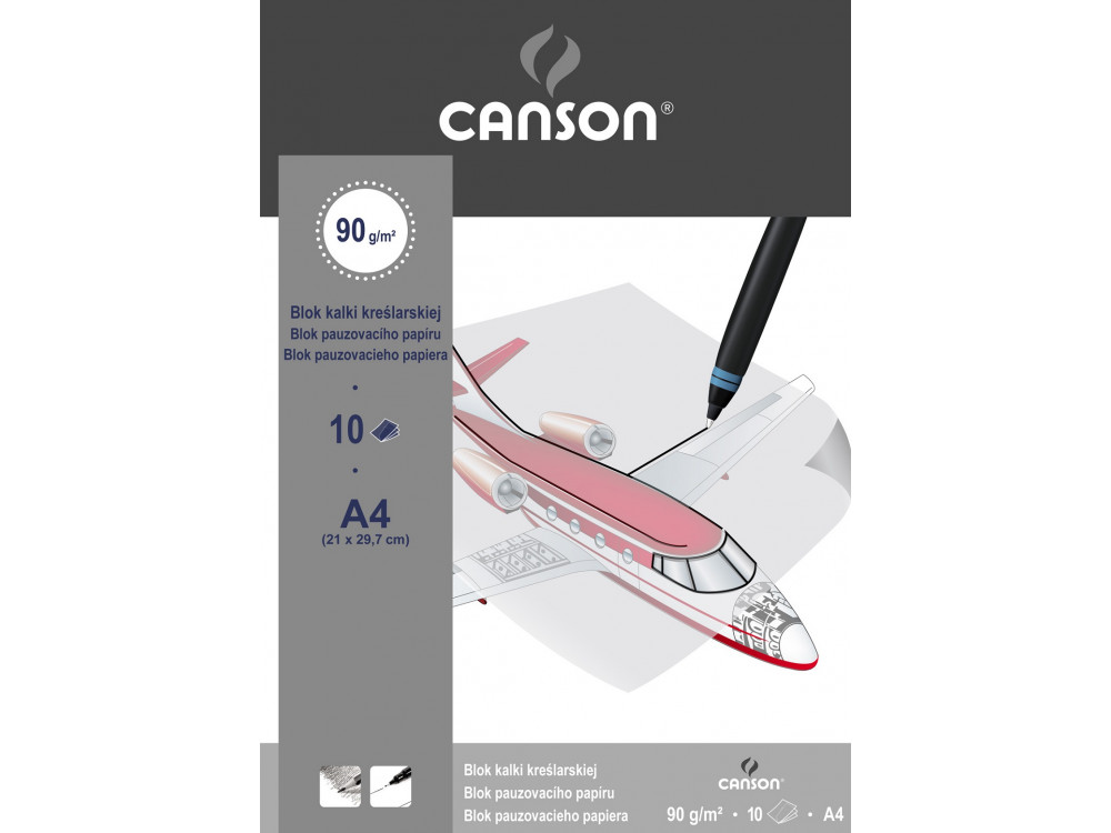 Tracing paper pad A4 - Canson - 90 g, 10 sheets