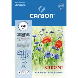 Watercolor drawing paper pad A5 - Canson - 250 g, 10 sheets