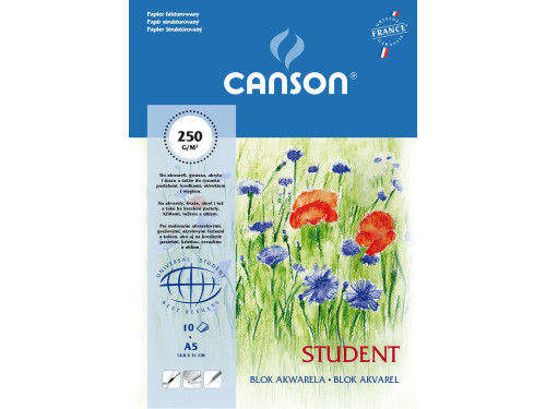 Watercolor drawing paper pad A5 - Canson - 250 g, 10 sheets
