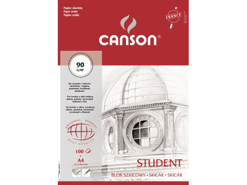 Sketch pad Student A4 - Canson - 90 g, 100 sheets