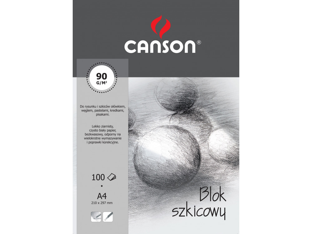 Drawing Offset paper pad A4 - Canson - 90 g, 100 sheets