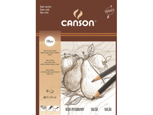 Blok rysunkowy A4 - Canson - 120 g, 50 ark.