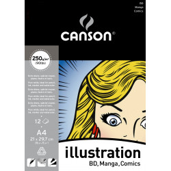 Blok do komiksów Illustration A4 - Canson - 250 g, 12 ark.