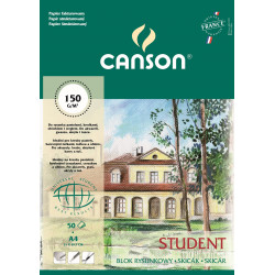 Blok rysunkowy Student A4 - Canson - 150 g, 50 ark.