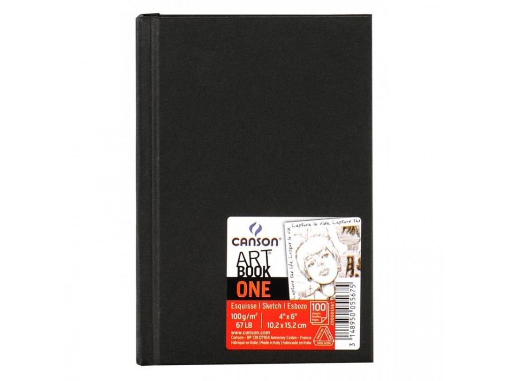 Sketchbook Art Book One A6 - Canson - black, 100 g, 100 sheets