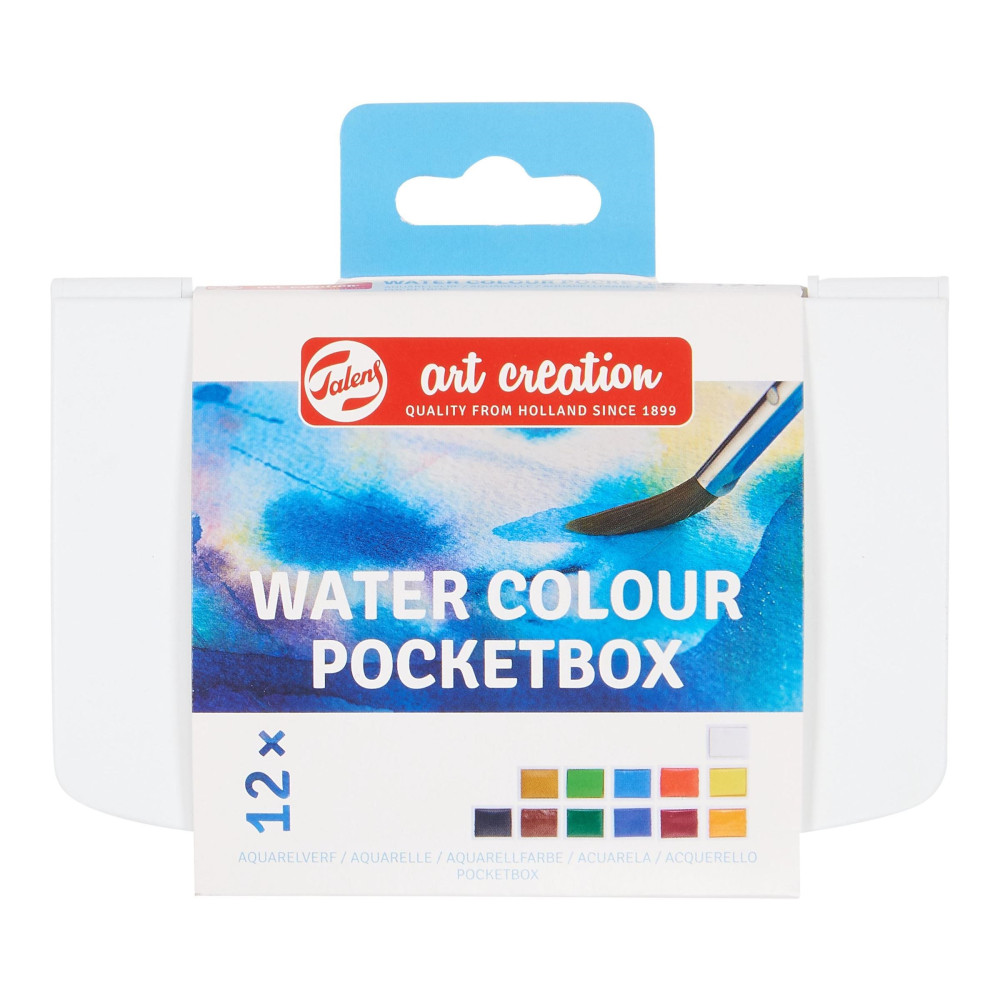 Watercolor pans paints in pocket box - Talens Art Creation - 12 pcs.