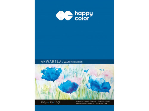 Watercolor paper pad A3 - Happy Color - 250 g, 10 sheets