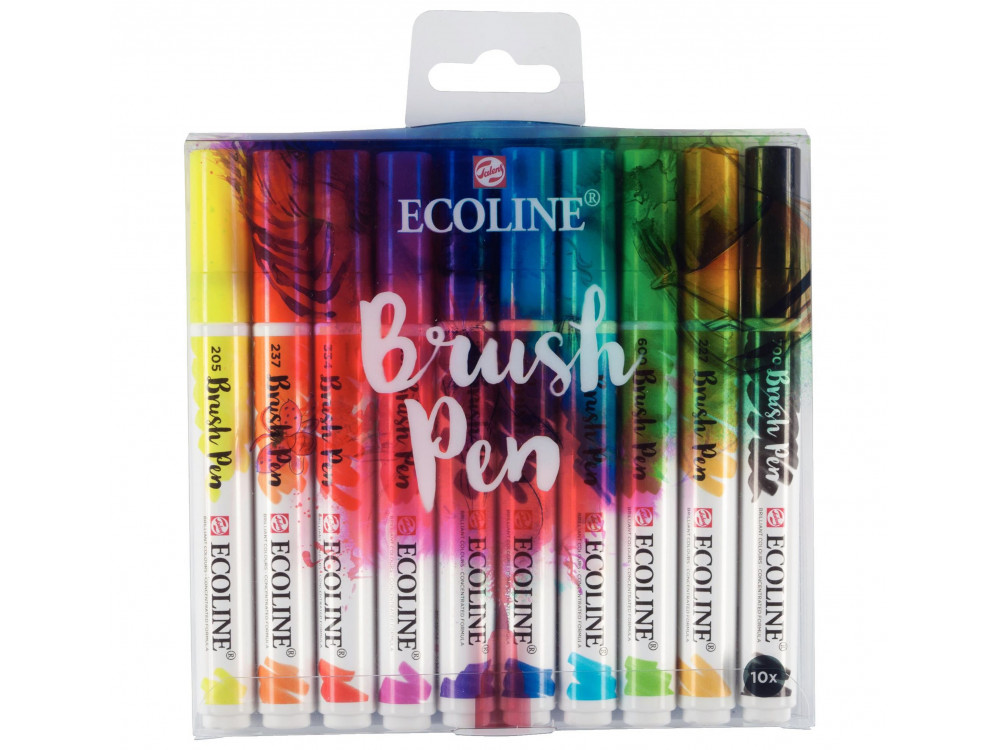 Brush Pen watercolor set Ecoline - Talens - 10 colors