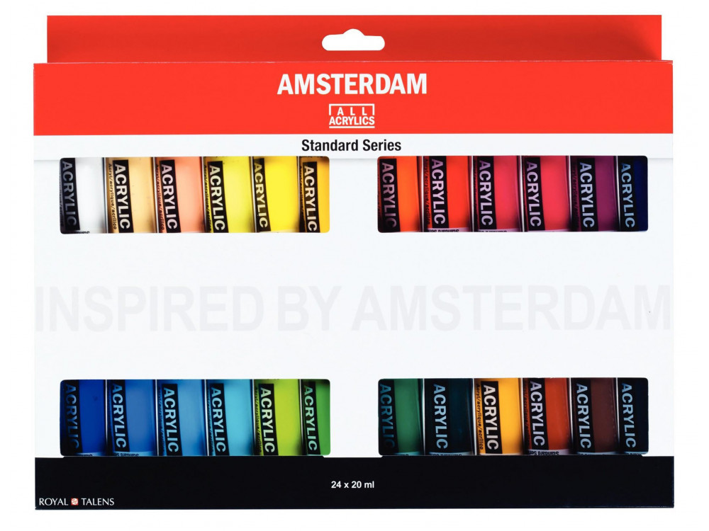 Royal Talens : Amsterdam Standard : Acrylic Paint : 20ml : Set of 90 -  Acrylic Sets - Acrylic Gifts - Gifts