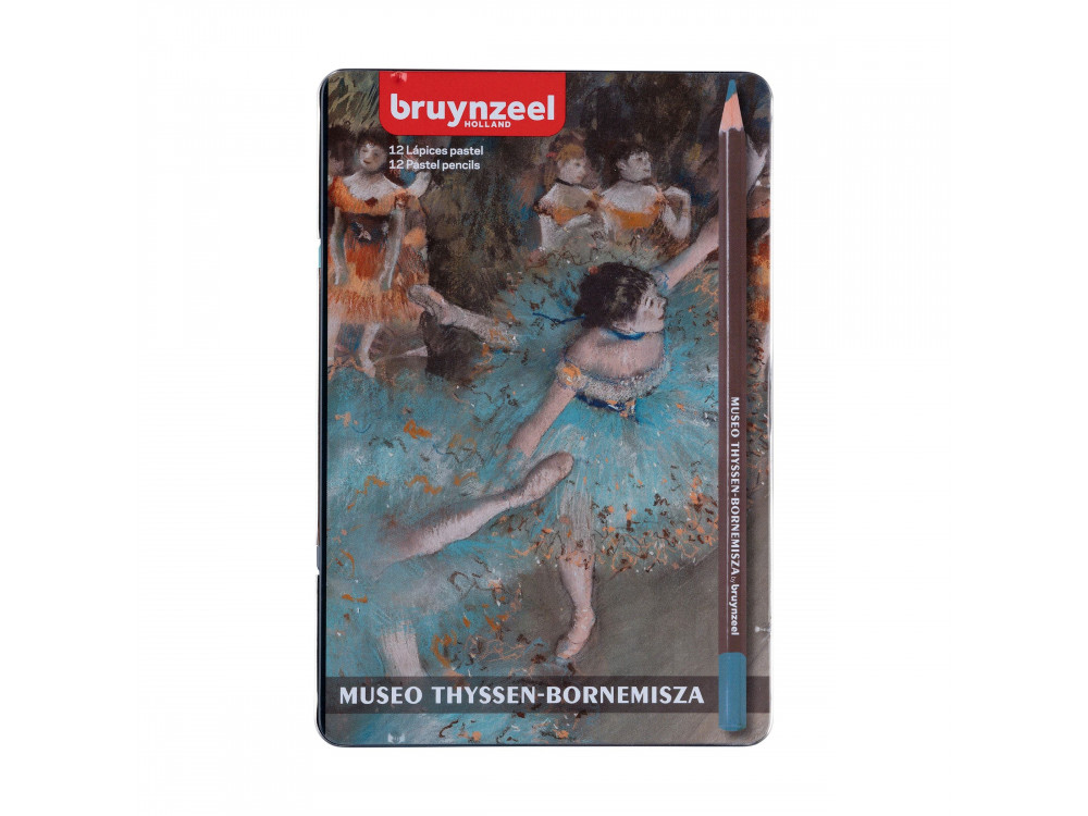 Set of colored pencils Museo Thyssen in metal tin - Bruynzeel - 12 colors