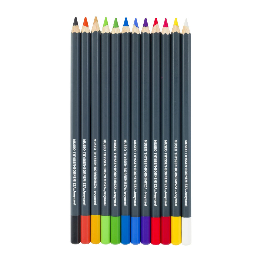 Set of colored pencils Museo Thyssen in metal tin - Bruynzeel - 12 colors