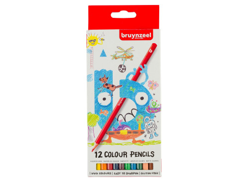 Set of colored pencils for kids - Bruynzeel - 12 colors