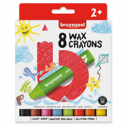 Set of extra thick wax crayons for kids - Bruynzeel - 8 colors