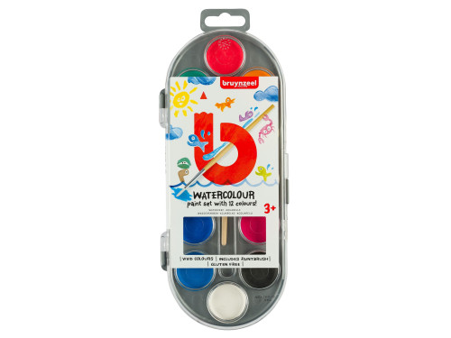 Set of watercolor paints for kids - Bruynzeel - 12 colors