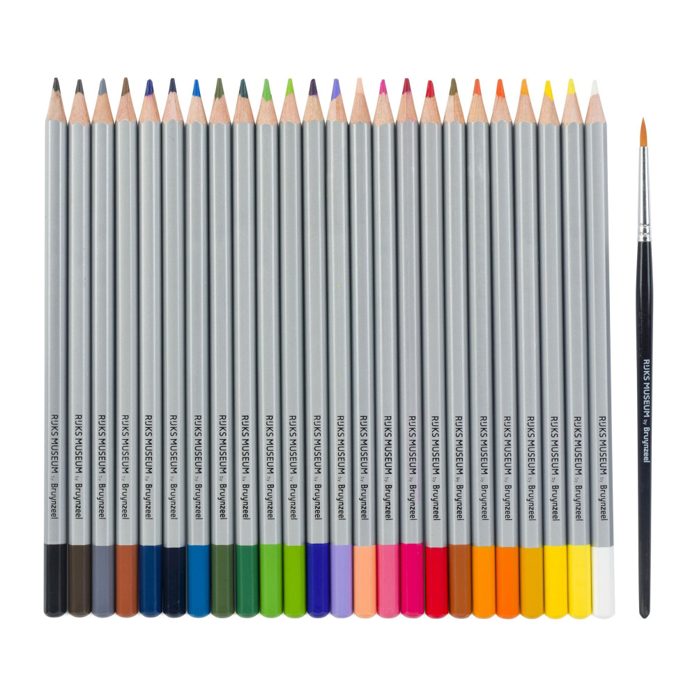 Set of watercolored pencils Rijks Museum in metal tin - Bruynzeel - 24 colors