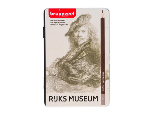 Set of graphite pencils Rijks Museum in metal tin - Bruynzeel - 12 pcs.