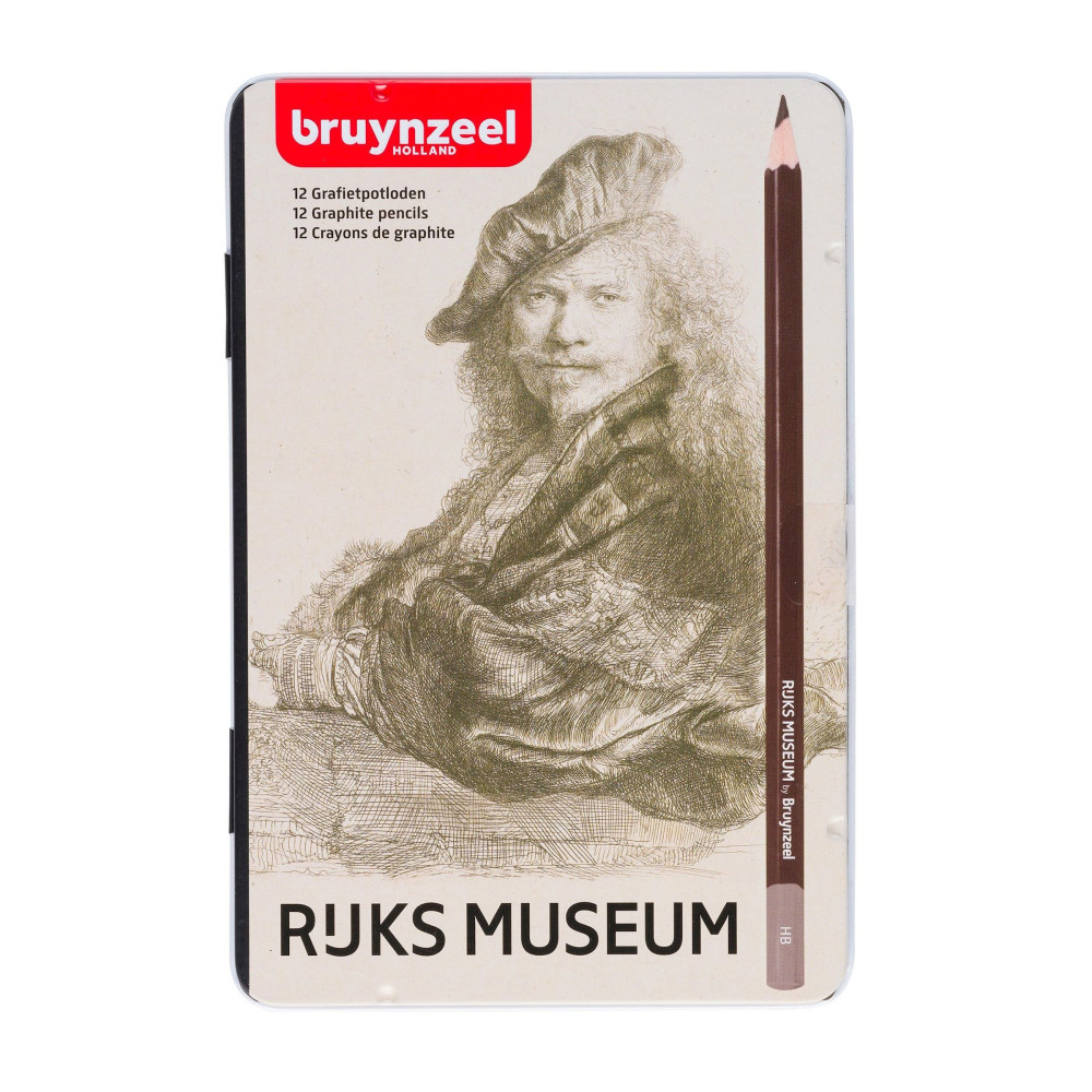 Zestaw ołówków Rijks Museum w metalowym etui - Bruynzeel - 12 szt.