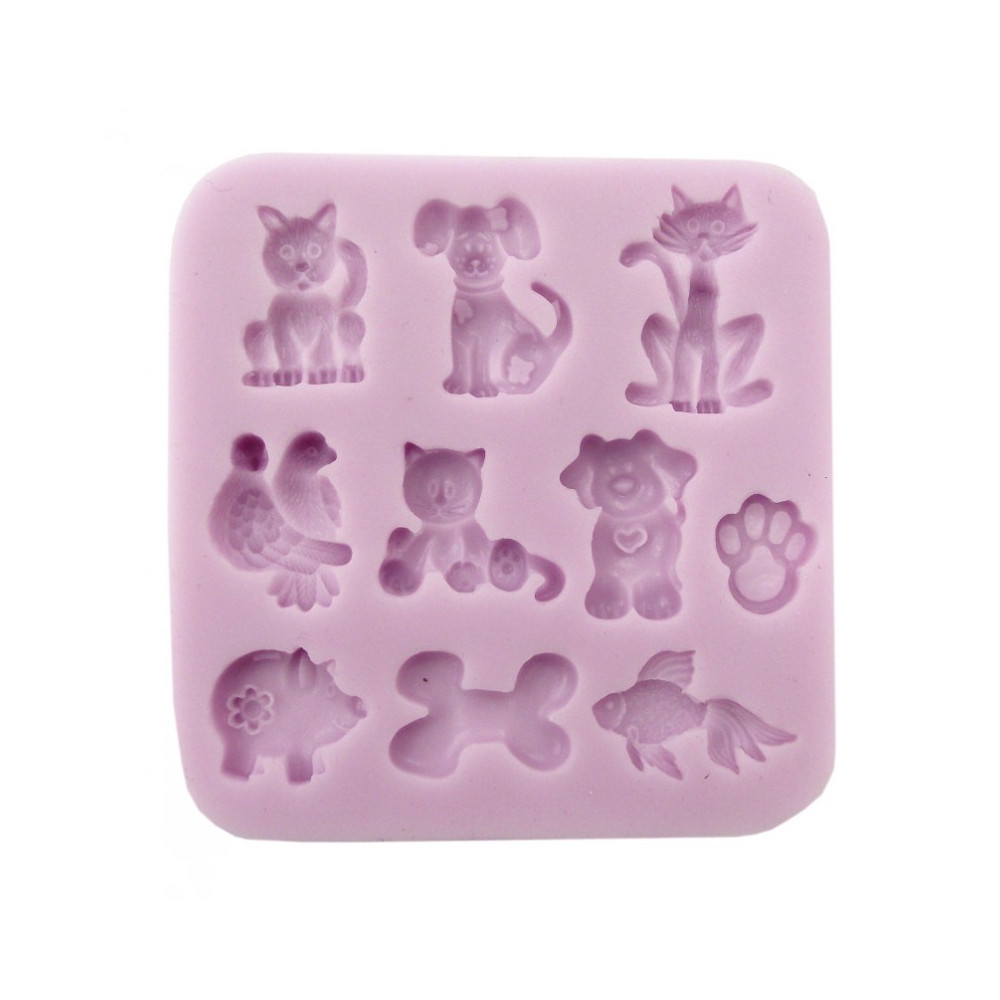 Silicone mold - Pentart - squared, pets