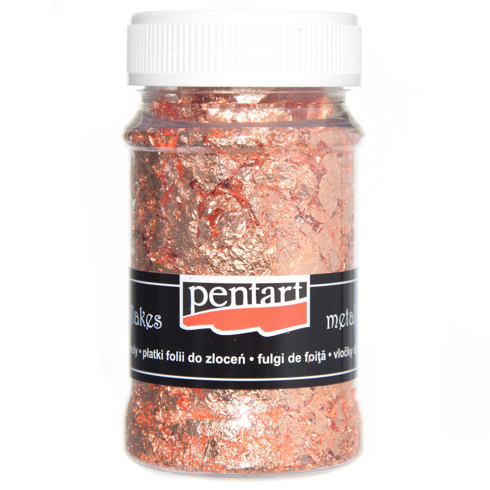 Decor foil in flakes - Pentart - copper, 100 ml