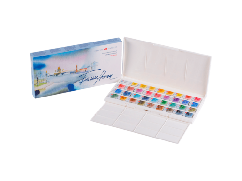 Set of watercolor paints White Nights - St. Petersburg - 36 colors