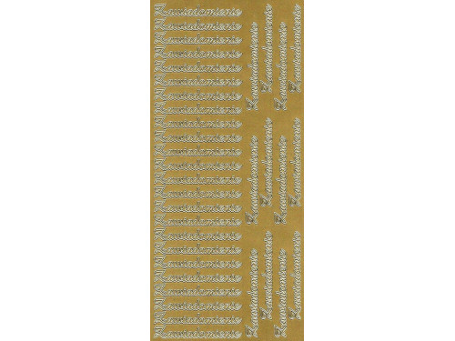 Stickersy, naklejki ażurowe - Zawiadomienie, złote