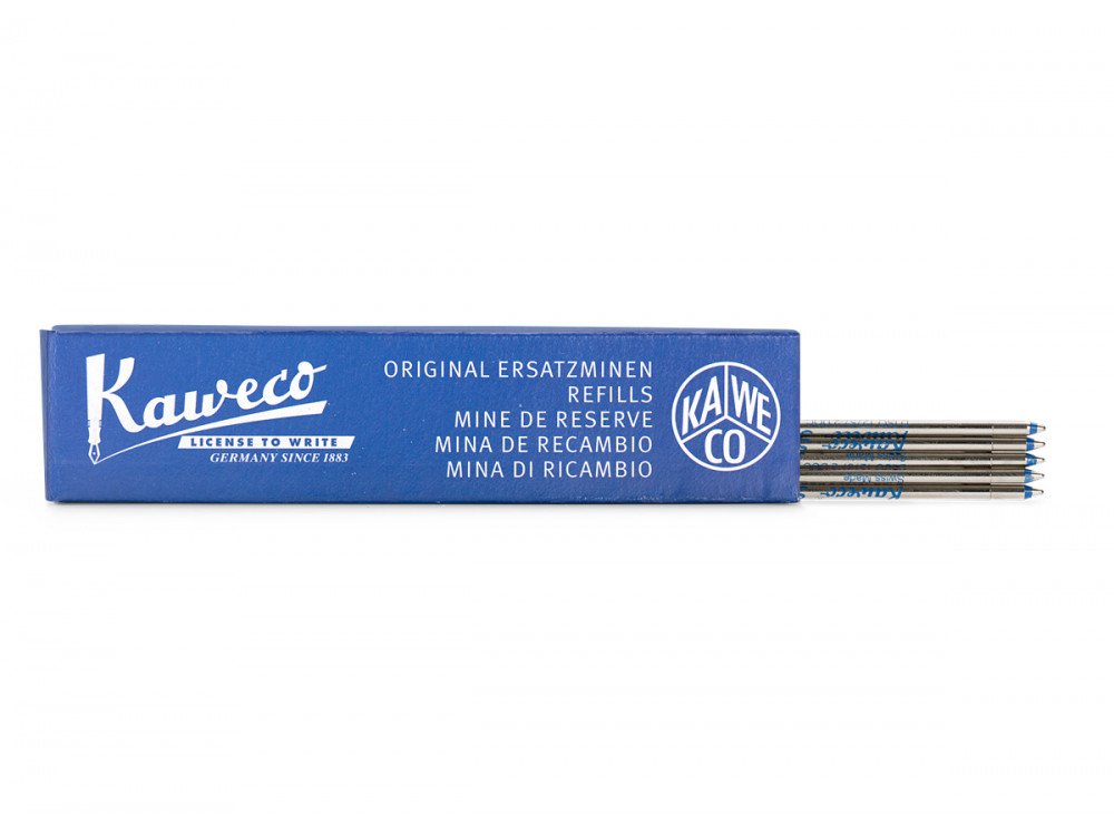 Wkłady D1 do długopisów - Kaweco - niebieskie, 1 mm, 5 szt.