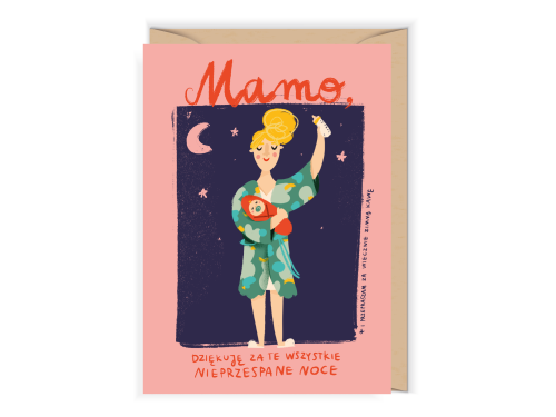 Greeting card - Cudowianki - Thank You Mommy, 12 x 17 cm