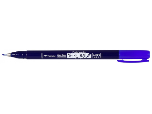 Fudenosuke Brush Pen - Tombow - hard, blue