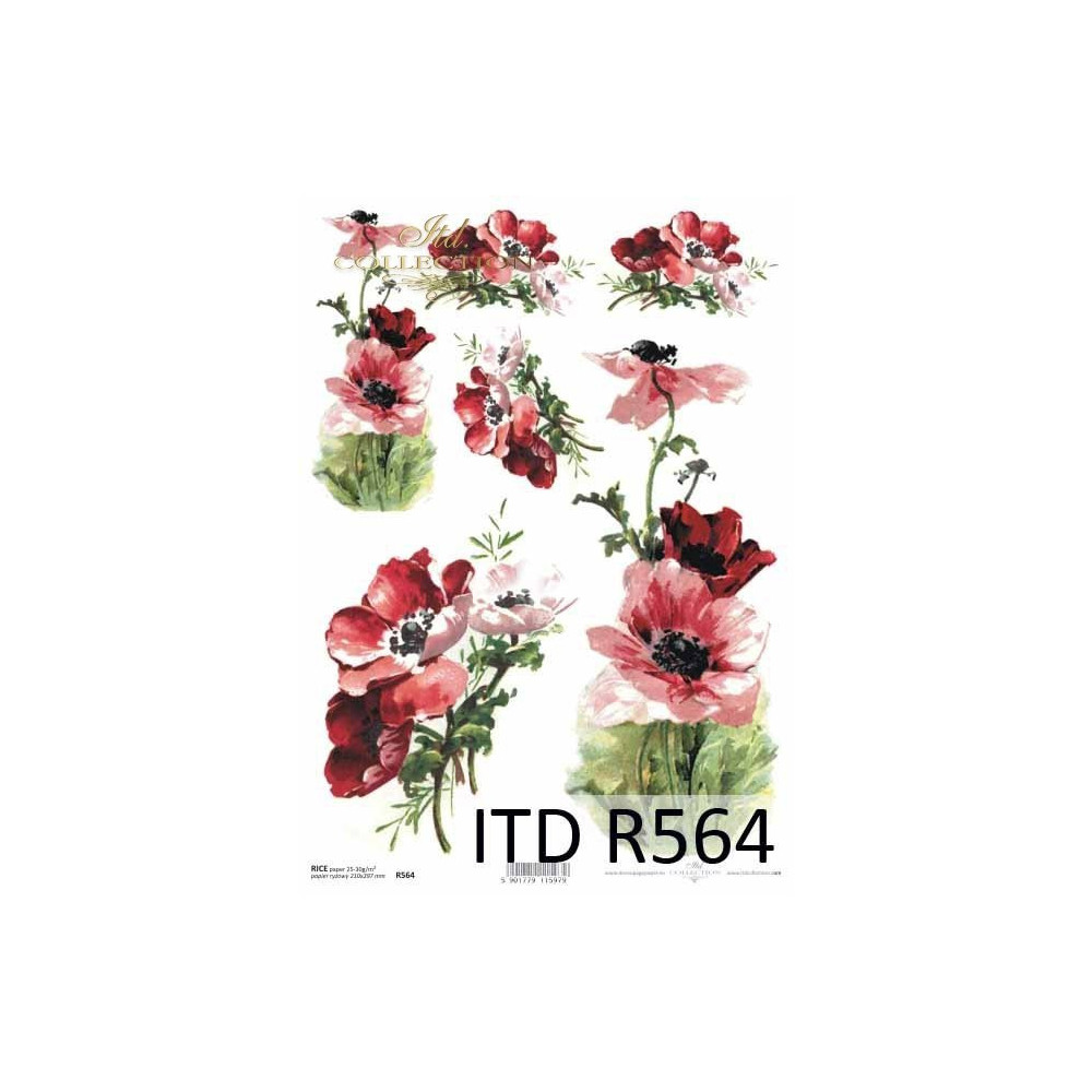 Decoupage paper A4 - ITD Collection - rice, R564