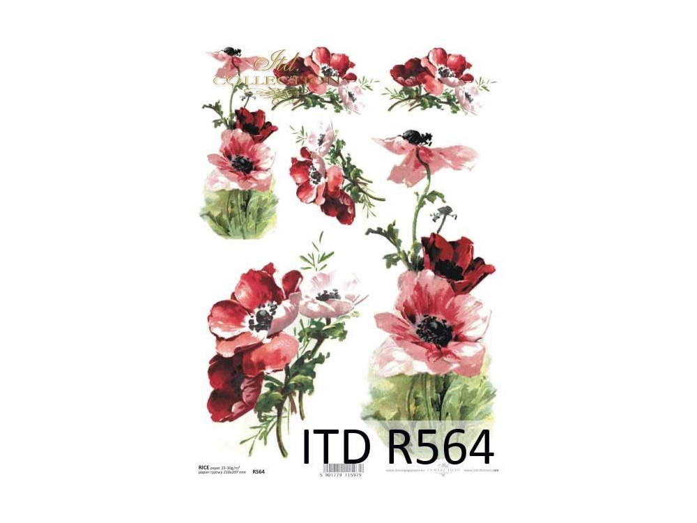 Papier do decoupage A4 - ITD Collection - ryżowy, R564