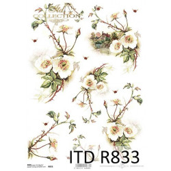 Papier do decoupage A4 - ITD Collection - ryżowy, R833