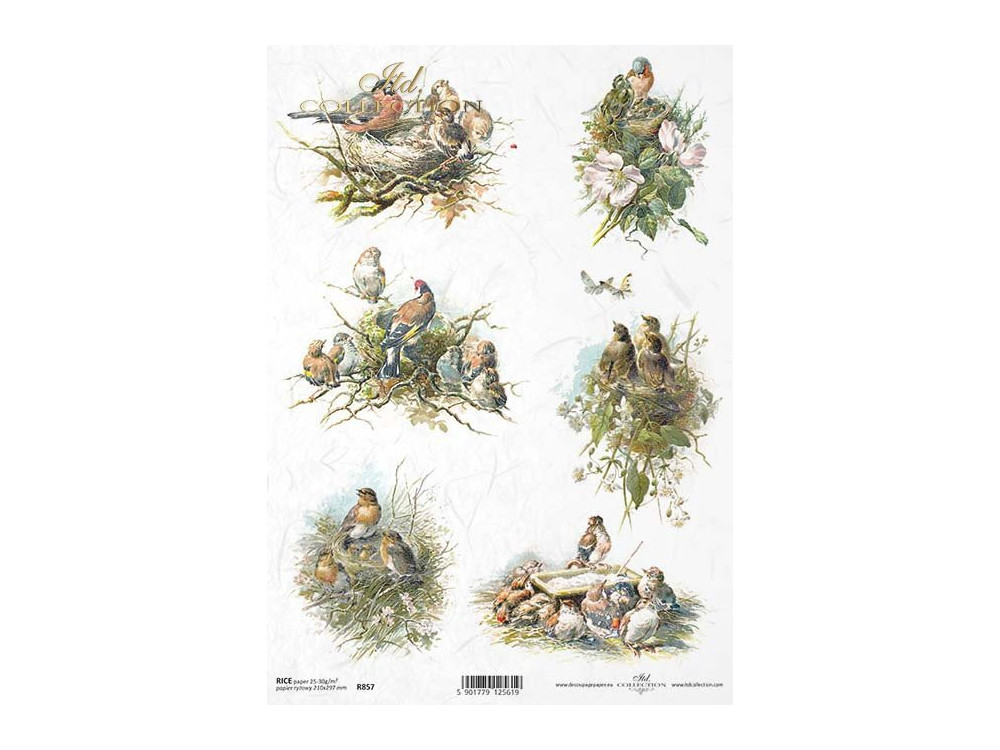 Papier do decoupage A4 - ITD Collection - ryżowy, R857