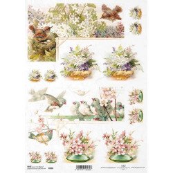 Decoupage paper A4 - ITD Collection - rice, R858