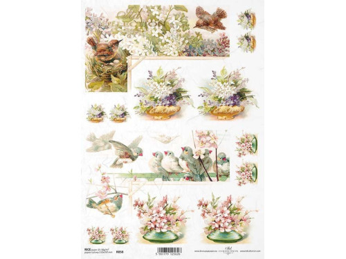 Decoupage paper A4 - ITD Collection - rice, R858