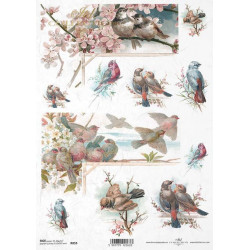 Papier do decoupage A4 - ITD Collection - ryżowy, R859