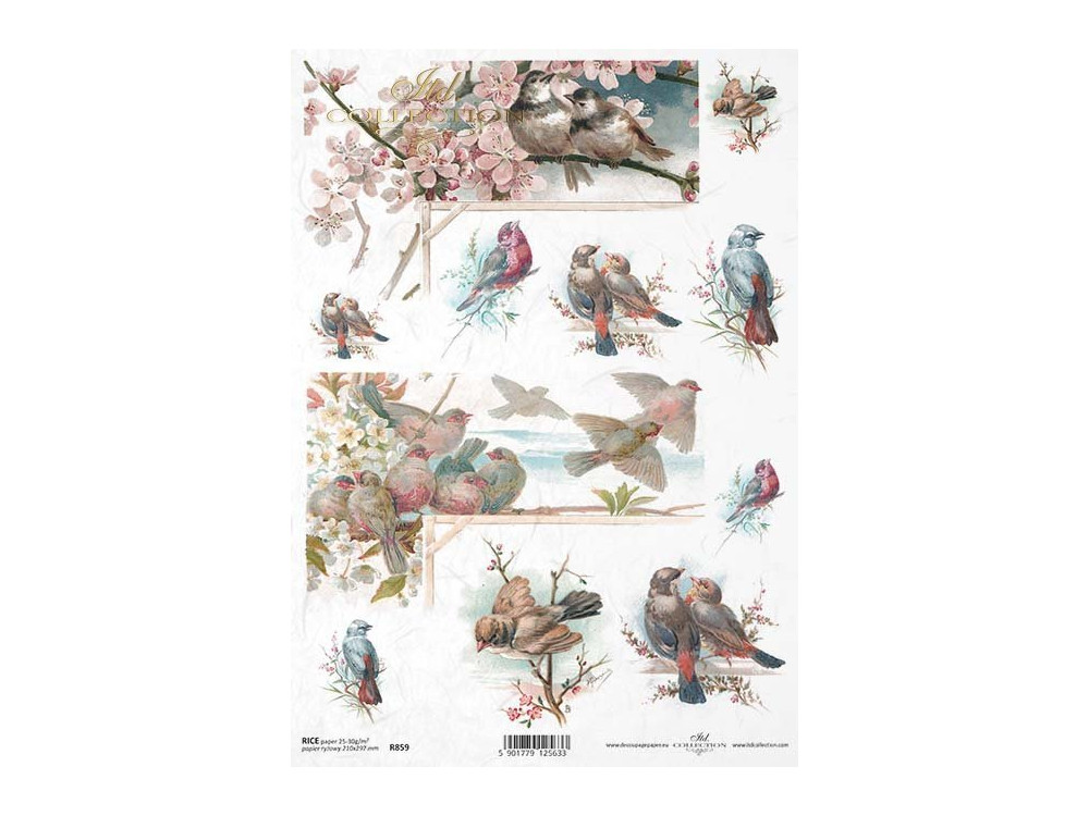 Papier do decoupage A4 - ITD Collection - ryżowy, R859