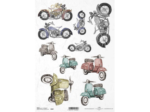 Papier do decoupage A4 - ITD Collection - ryżowy, R887