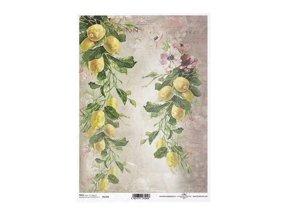 Papier do decoupage A4 - ITD Collection - ryżowy, R1193