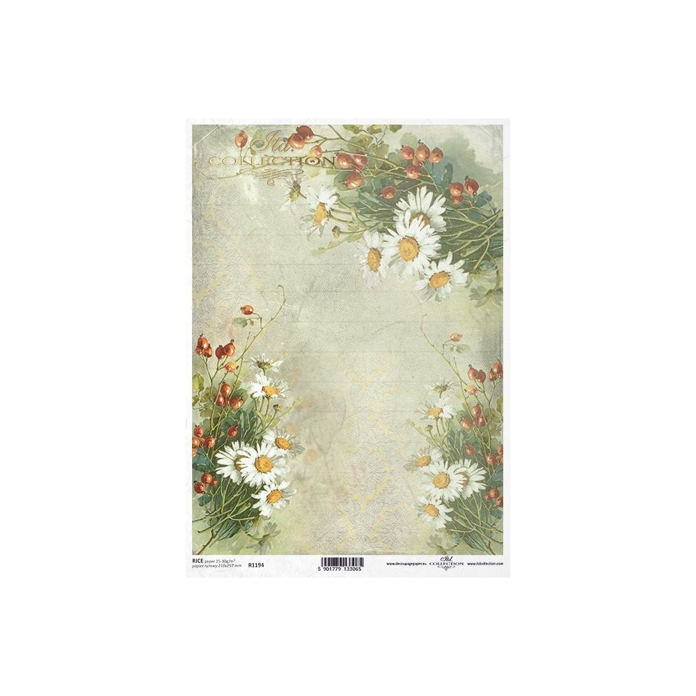 Decoupage paper A4 - ITD Collection - rice, R1194