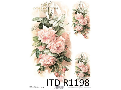 Decoupage paper A4 - ITD Collection - rice, R1198