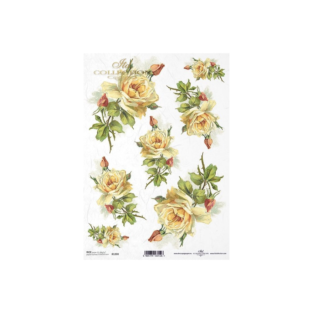 Decoupage paper A4 - ITD Collection - rice, R1200