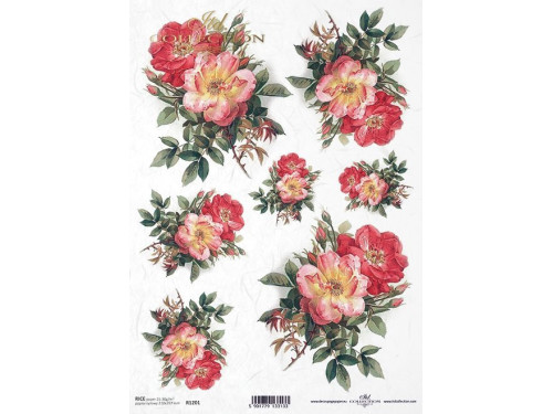 Decoupage paper A4 - ITD Collection - rice, R1201